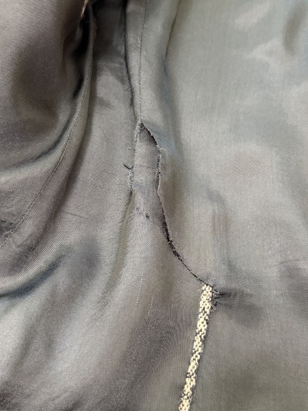 Vintage Wool Tweed Herringbone Sport Coat Blazer Grey - Picture 8 of 16